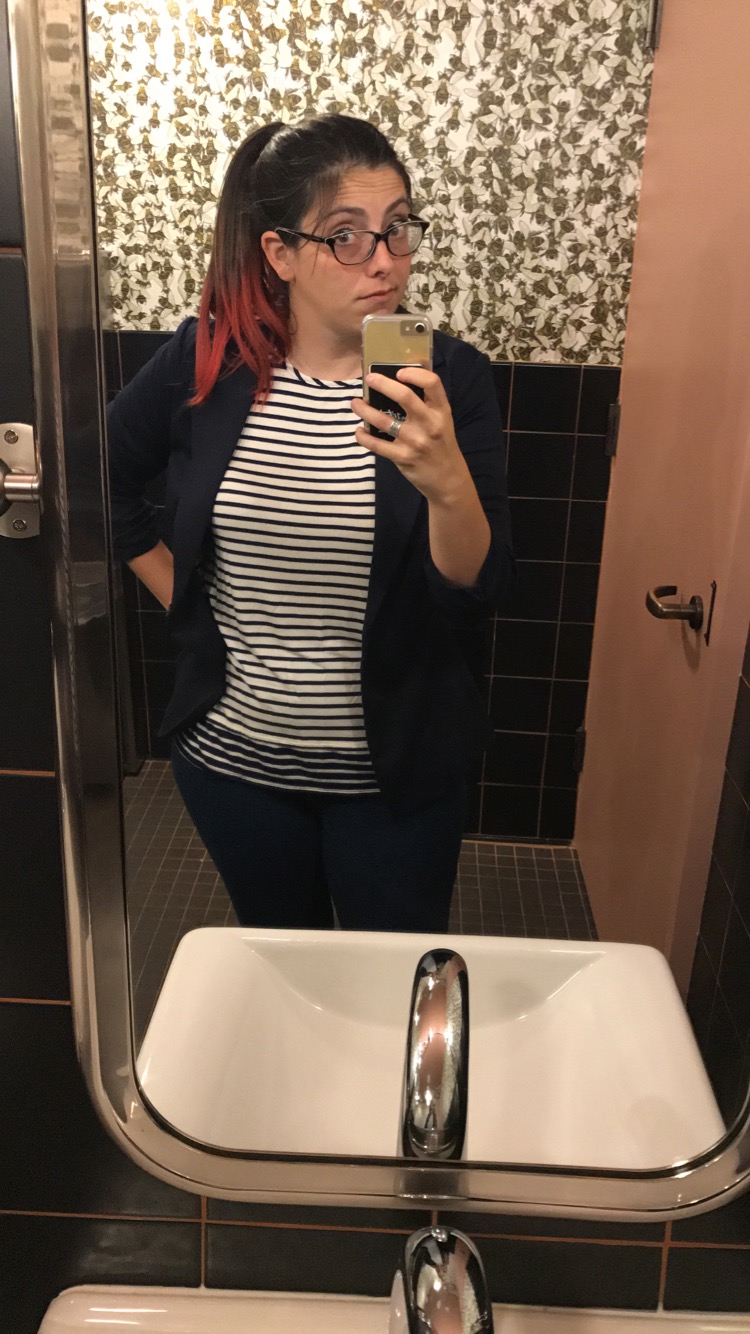 stitchfix dreated stripe stop bathroom selfie